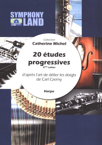 cover 20 Etudes Progressives pour harpe 4eme cahier Symphony Land