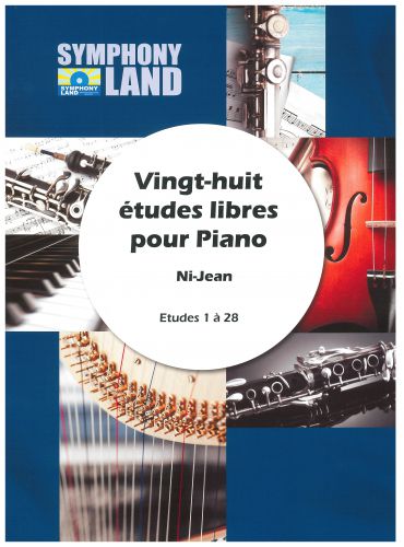 cover 28 ETUDES LIBRES POUR PIANO les 3 recueils études 1 à 28 Symphony Land