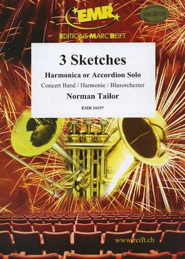 cover 3 Sketches Accordion or Harmonica Solo Marc Reift