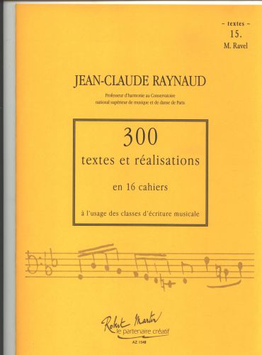cover 300 Textes et Realisations Cahier 15 (Textes) Robert Martin