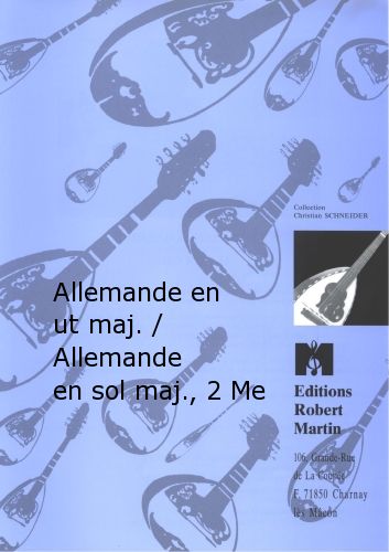 cover Allemande En Ut Majeur / Allemande En Sol Majeur, 2 Mandolines Robert Martin