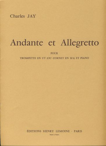 cover Andante et Allegretto Editions Henry Lemoine