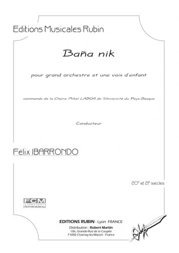 cover Baa nik pour grand orchestre et une voix denfant Rubin