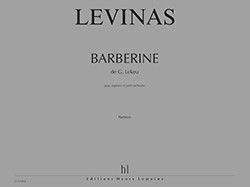 cover Barberine de Guillaume Lekeu Editions Henry Lemoine