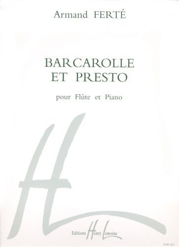 cover Barcarolle et presto Editions Henry Lemoine