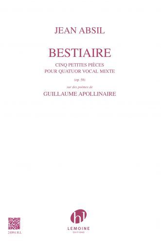 cover Bestiaire Op.58 Editions Henry Lemoine