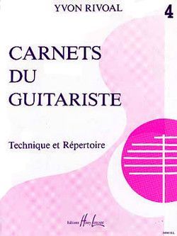cover Carnets du guitariste Vol.4 Editions Henry Lemoine