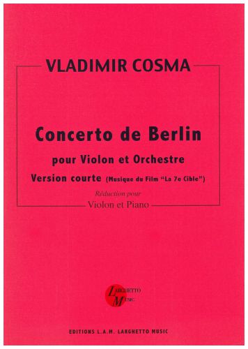 cover CONCERTO DE BERLIN VIOLON ET ORCHESTRE REDUCTION VERSION COURTE LARGHETTO