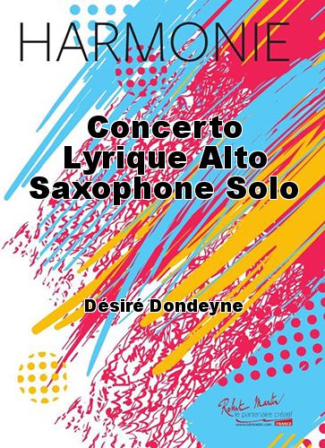 cover Concerto Lyrique Alto Saxophone Solo Robert Martin