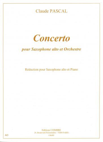 cover Concerto pour saxophone alto Combre