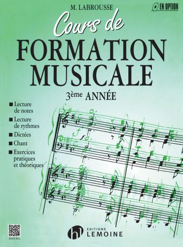 cover Cours de formation musicale Vol.3 Editions Henry Lemoine