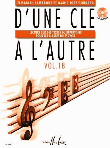 cover D'une cl  l'autre Vol.1B Editions Henry Lemoine
