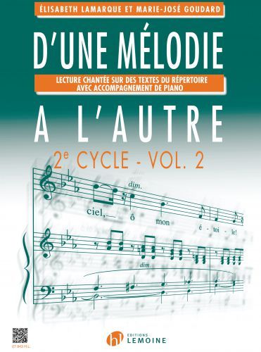 cover D'une mlodie  l'autre Vol.2 Editions Henry Lemoine