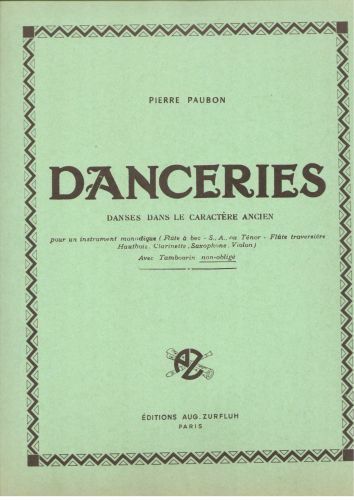 cover Danceries Editions Robert Martin