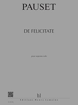 cover De Felicitate Editions Henry Lemoine