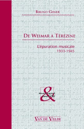 cover De Weimar à Térézine 1933 - 1945 Van de Velde