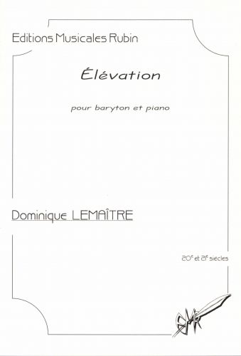 cover Élévation pour baryton et piano Rubin