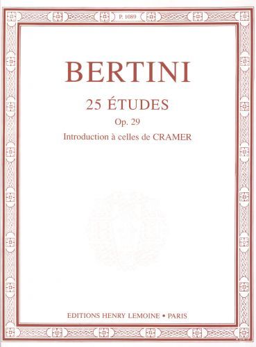 cover Etudes (25) Op.29 introduction � celles de Cramer Editions Henry Lemoine