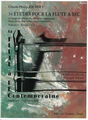 cover Etudes pour la flte  bec (34) Vol.1 (1  17) Combre