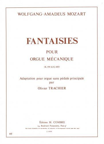 cover Fantaisies KV594 et KV608 Combre