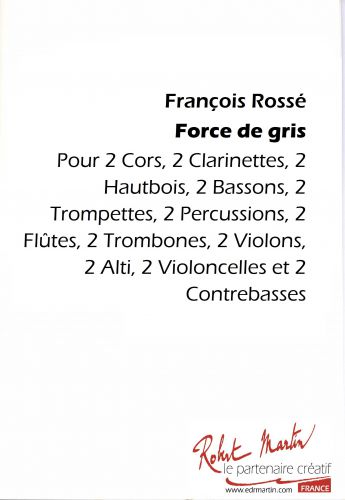 cover Force de gris Editions Robert Martin