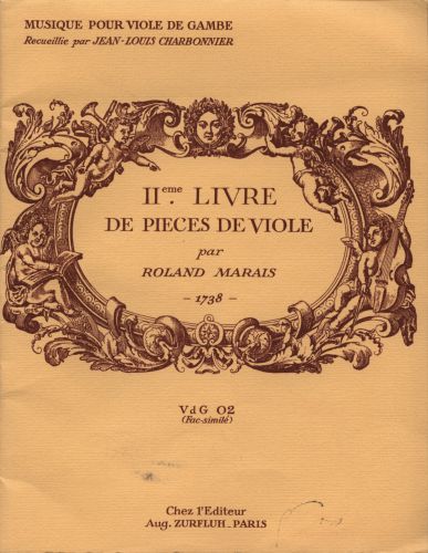 cover IIeme Livre de Pieces de Viole Editions Robert Martin