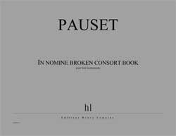 cover In nomine broken consort book Editions Henry Lemoine