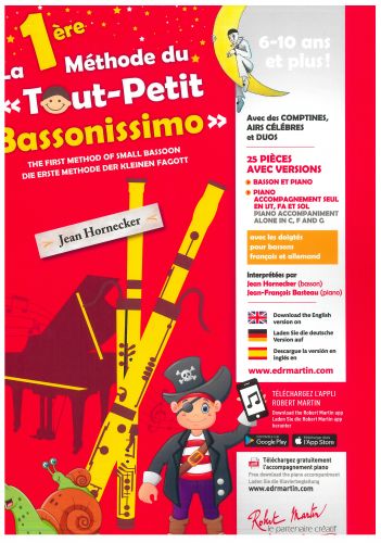 cover LA PREMIERE METHODE DU TOUT PETIT BASSONISSIMO Editions Robert Martin