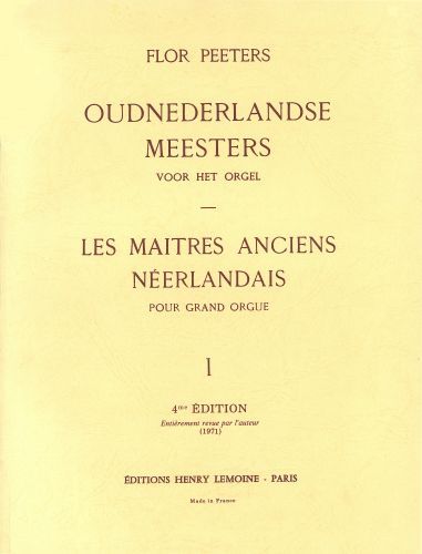 cover Les Matres anciens nerlandais Vol.1 Editions Henry Lemoine