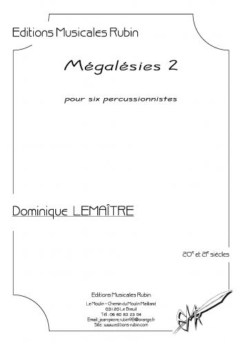 cover MGALSIES 2 pour six percussionnistes Editions Robert Martin