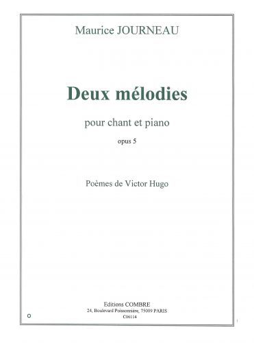 cover M�lodies sur des po�mes de Victor Hugo (2) Op.5 Combre