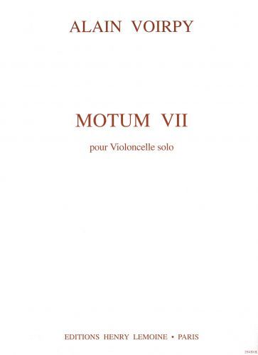 cover Motum VII Editions Henry Lemoine