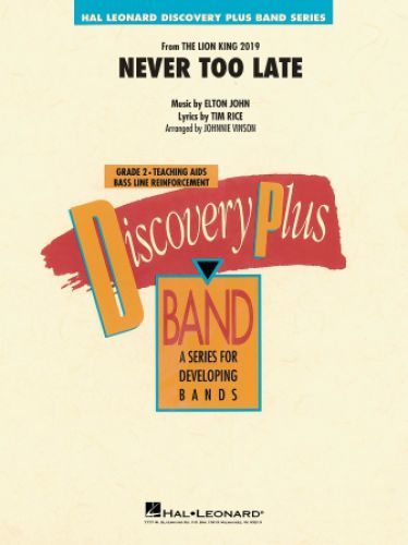 cover Never Too Late (from The Lion King) Hal Leonard