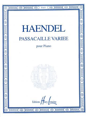 cover Passacaille varie Editions Henry Lemoine