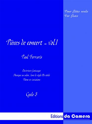 cover Pieces de concert pour flute seule - vol.1 DA CAMERA