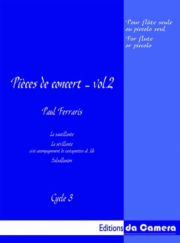cover Pieces de concert pour flute seule - vol.2 DA CAMERA