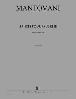 cover Pices pour Paul Klee (5) Editions Henry Lemoine