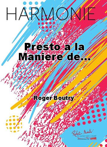cover Presto a la Maniere de... Robert Martin