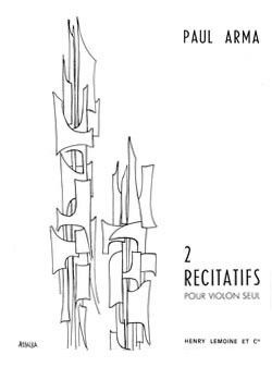 cover Récitatifs (2) Editions Henry Lemoine