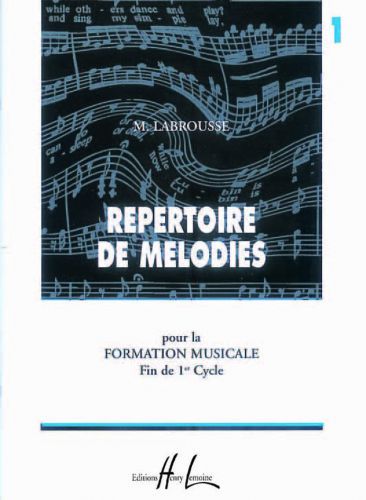 cover Répertoire de Mélodies Vol.1 Editions Henry Lemoine