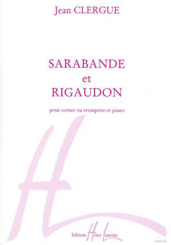 cover Sarabande et Rigaudon Editions Henry Lemoine