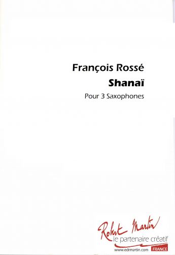 cover SHANA pour 3 saxophones Editions Robert Martin