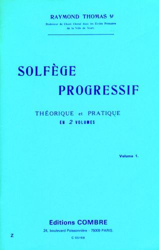 cover Solfge progressif Vol.1 Combre