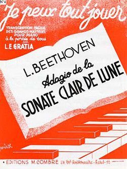 cover Sonate n�14 Op.27 n�2 Clair de lune : Adagio (JPTJ4) Combre