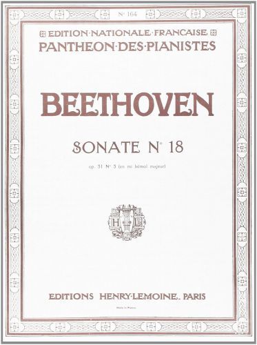 cover Sonate n18 Op.31 n3 en Rb min. Editions Henry Lemoine