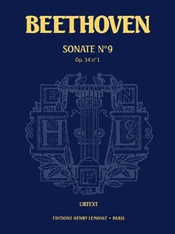 cover Sonate n9 Op.14 n1 Editions Henry Lemoine