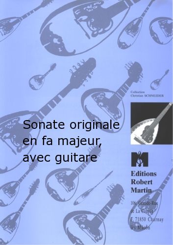 cover Sonate Originale En Fa Majeur, Avec Guitare Editions Robert Martin