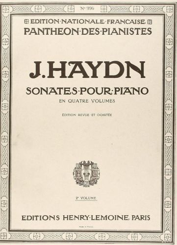 cover Sonates Vol.2 Editions Henry Lemoine