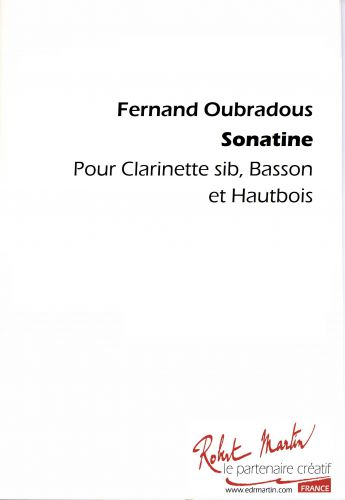 cover SONATINE pour HAUTBOIS,CLARINETTE,BASSON Robert Martin