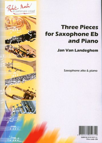 cover THREE PIECES FOR SAXOPHONE Editions Robert Martin